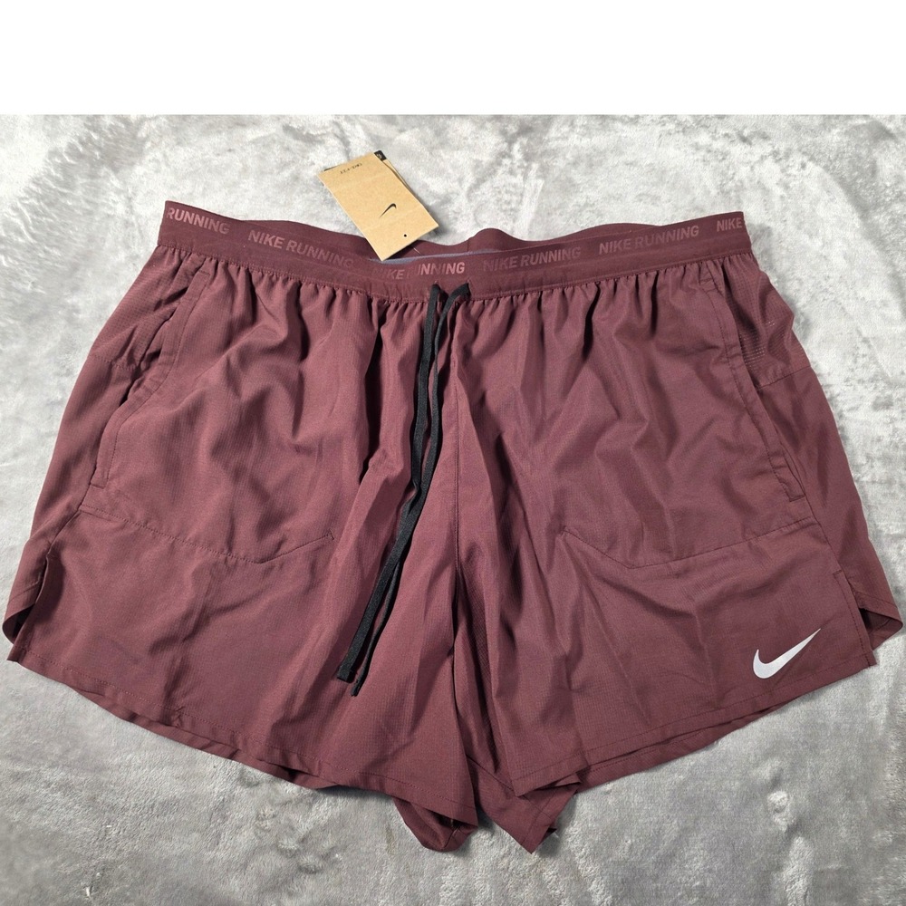Nike‎ Stride Running Shorts Mens 2XL Burgundy 5" Dri-FIT 2-in-1 Liner NWT